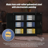 NNEDSZ Two-Door Metal Short Cabinet Shelf Storage for Home Office Gym