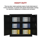 NNEDSZ Two-Door Metal Short Cabinet Shelf Storage for Home Office Gym