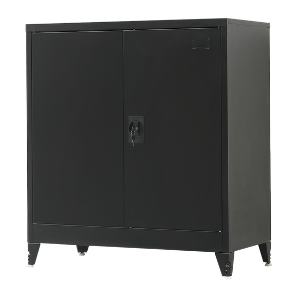 NNEDSZ Two-Door Metal Short Cabinet Shelf Storage for Home Office Gym