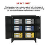 NNEDSZ Two-Door Metal Short Cabinet Shelf Storage for Home Office Gym