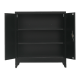 NNEDSZ Two-Door Metal Short Cabinet Shelf Storage for Home Office Gym