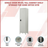 NNEDSZ Single-Door Metal Tall Cabinet Shelf Storage for Home Office Gym