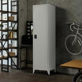 NNEDSZ Single-Door Metal Tall Cabinet Shelf Storage for Home Office Gym