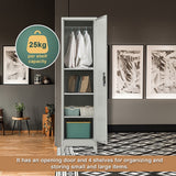 NNEDSZ Single-Door Metal Tall Cabinet Shelf Storage for Home Office Gym