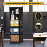 NNEDSZ Single-Door Metal Tall Cabinet Shelf Storage for Home Office Gym