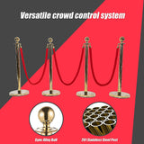 NNEDSZ 4 x Queue Barriers + 3 Ropes Exhibition Crowd Control Bollards