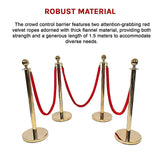 NNEDSZ 4 x Queue Barriers + 3 Ropes Exhibition Crowd Control Bollards