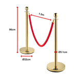 NNEDSZ 4 x Queue Barriers + 3 Ropes Exhibition Crowd Control Bollards