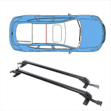 NNEDSZ Lockable Aluminium Car Roof Rack Bars Without Rail Anti Theft Luggage Carrier