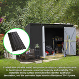 NNEDSZ 12 PCs Corrugated Roof Sheets Profile Galvanized Metal Roofing Carport Black