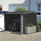 NNEDSZ 12 PCs Corrugated Roof Sheets Profile Galvanized Metal Roofing Carport Black