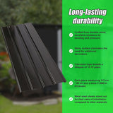 NNEDSZ 12 PCs Corrugated Roof Sheets Profile Galvanized Metal Roofing Carport Black