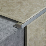 NNEDSZ 10 x Tile Trim Heavy Duty L Shaped Edge Aluminium 10mm