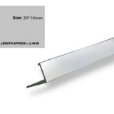 NNEDSZ 10 x Tile Trim Heavy Duty L Shaped Edge Aluminium 10mm