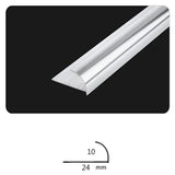 NNEDSZ 10 x Tile Trim Heavy Duty Round Edge Aluminium 10mm