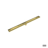 NNEDSZ 900mm Tile Insert Bathroom Shower Brushed Brass Grate Drain w/ Centre outlet Floor Waste