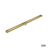 NNEDSZ 1000mm Tile Insert Bathroom Shower Brushed Brass Grate Drain w/Centre outlet Floor Waste