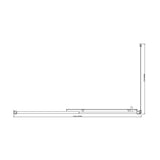 NNEDSZ Adjustable 1500x800mm Single Door Corner Sliding Glass Shower Screen in Chrome