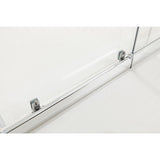 NNEDSZ Adjustable 1400x800mm Single Door Corner Sliding Glass Shower Screen in Chrome