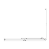 NNEDSZ Adjustable 1400x1010mm Single Door Corner Sliding Glass Shower Screen in Chrome