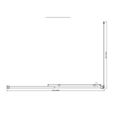 NNEDSZ Adjustable 1400x920mm Single Door Corner Sliding Glass Shower Screen in Chrome