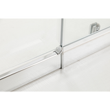 NNEDSZ Adjustable 1400x1010mm Single Door Corner Sliding Glass Shower Screen in Chrome