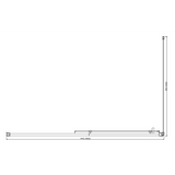 NNEDSZ 150mm Adjustable (1700x1010mm) Single Door Corner Sliding Glass Shower Screen in Chrome