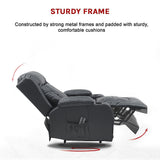 NNEDSZ Lift Heated Leather Recliner Electric Massage Chair with USB port