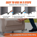 NNEDSZ 4 X All-purpose Dolly Metal Heavy Duty Furniture Mover Slider Set