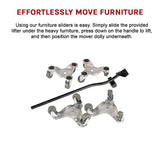 NNEDSZ 4 X All-purpose Dolly Metal Heavy Duty Furniture Mover Slider Set