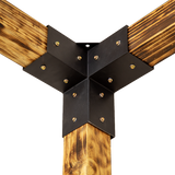 NNEDSZ Roof Pergola Gazebo Shed Matte Black Steel Brackets DIY Kits