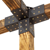 NNEDSZ Roof Pergola Gazebo Shed Matte Black Steel Brackets DIY Kits