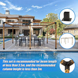 NNEDSZ Roof Pergola Gazebo Shed Matte Black Steel Brackets DIY Kits