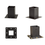 NNEDSZ Roof Pergola Gazebo Shed Matte Black Steel Brackets DIY Kits