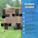 NNEDSZ Roof Pergola Gazebo Shed Matte Black Steel Brackets DIY Kits