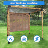 NNEDSZ Roof Pergola Gazebo Shed Matte Black Steel Brackets DIY Kits