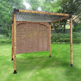 NNEDSZ Roof Pergola Gazebo Shed Matte Black Steel Brackets DIY Kits