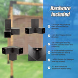 NNEDSZ Roof Pergola Gazebo Shed Matte Black Steel Brackets DIY Kits