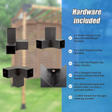 NNEDSZ Roof Pergola Gazebo Shed Matte Black Steel Brackets DIY Kits