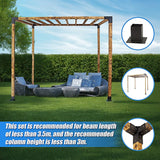 NNEDSZ Roof Pergola Gazebo Shed Matte Black Steel Brackets DIY Kits