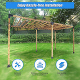 NNEDSZ Roof Pergola Gazebo Shed Matte Black Steel Brackets DIY Kits
