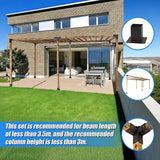 NNEDSZ Roof Pergola Gazebo Shed Matte Black Steel Brackets DIY Kits