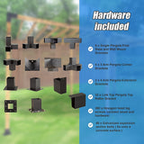 NNEDSZ Roof Pergola Gazebo Shed Matte Black Steel Brackets DIY Kits