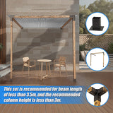 NNEDSZ Roof Pergola Gazebo Shed Matte Black Steel Brackets DIY Kits