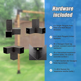 NNEDSZ Roof Pergola Gazebo Shed Matte Black Steel Brackets DIY Kits
