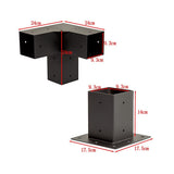 NNEDSZ Roof Pergola Gazebo Shed Matte Black Steel Brackets DIY Kits