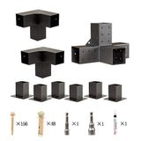 NNEDSZ Roof Pergola Gazebo Shed Matte Black Steel Brackets DIY Kits