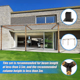 NNEDSZ Roof Pergola Gazebo Shed Matte Black Steel Brackets DIY Kits