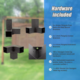 NNEDSZ Roof Pergola Gazebo Shed Matte Black Steel Brackets DIY Kits