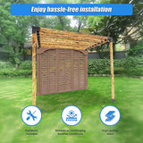 NNEDSZ Roof Pergola Gazebo Shed Matte Black Steel Brackets DIY Kits
